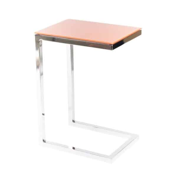 accent table, end table, modern end table, orange end table