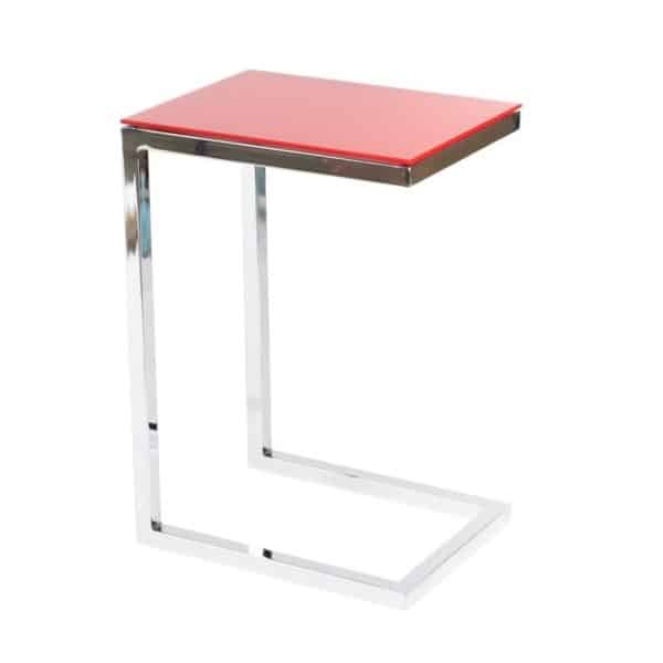 accent table, end table, modern end table, red end table