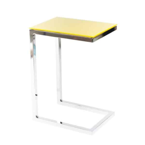 accent table, end table, modern end table, yellow end table