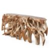 teak wood, organic console table, console table, modern console table