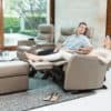 theater seating, recliner sofa, leather sofa, contemporary recling sofa