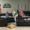 theater seating, recliner sofa, leather sofa, contemporary recling sofa