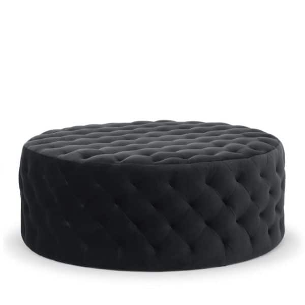 retro ottoman, ottoman, tufted ottoman, living room