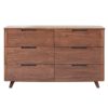 double dresser, bedroom, walnut wood, contemporary