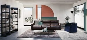 Modern Leather Motion Sofa