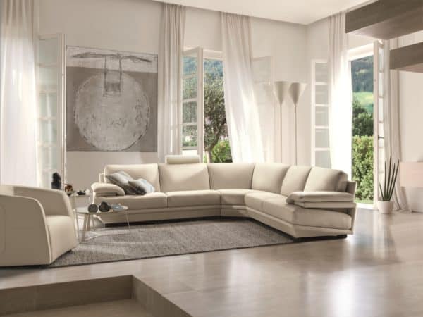 natuzzi italia, modern sectional, leather sectional, modern leather sectional