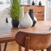 dining table, walnut wood, dining room, contemporary dining