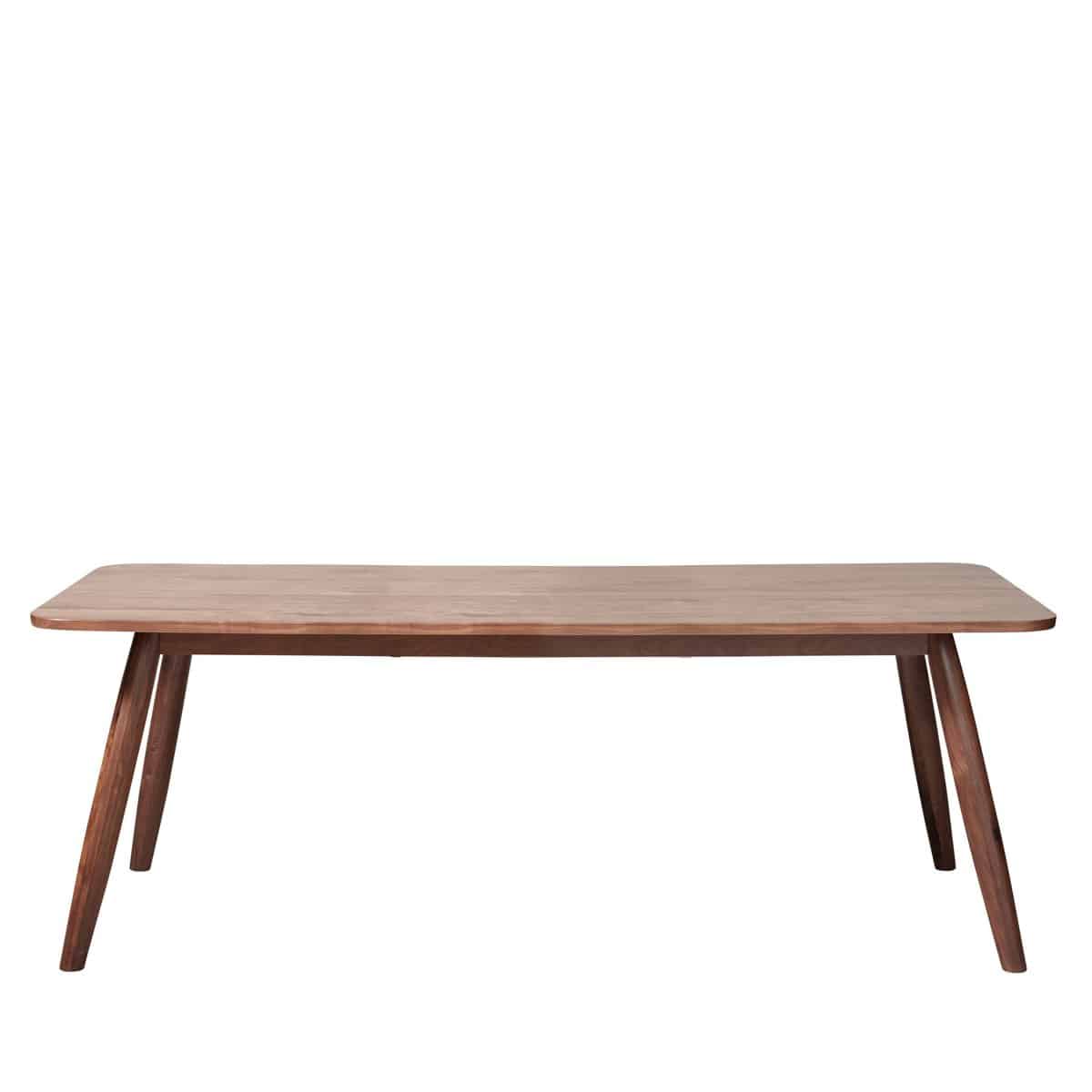 dining table, walnut wood, dining room, contemporary dining