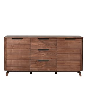 sideboard, walnut wood, dining room, contemporary dining