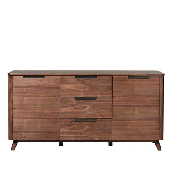 sideboard, walnut wood, dining room, contemporary dining