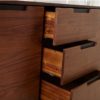 sideboard, walnut wood, dining room, contemporary dining