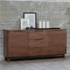 sideboard, walnut wood, dining room, contemporary dining