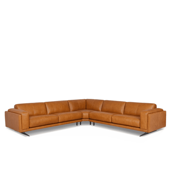 leather sectional, sectional, modern, living room