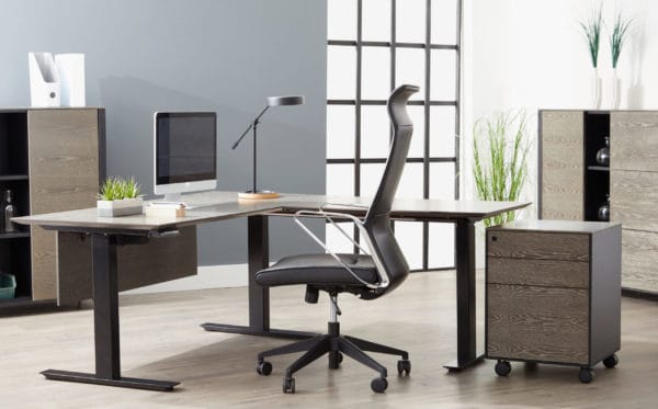 desk, office, contemporary desk, sit-stand desk