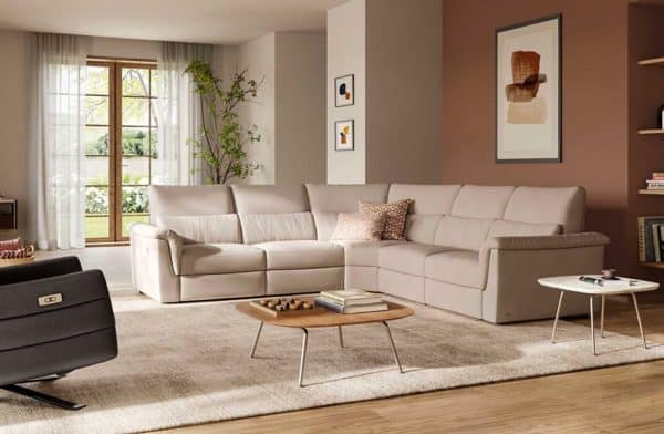 natuzzi editions, leather sectional, sectional, motion sofa