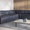 natuzzi italia, leather sectional, sectional, living room