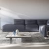 natuzzi italia, leather sectional, sectional, living room