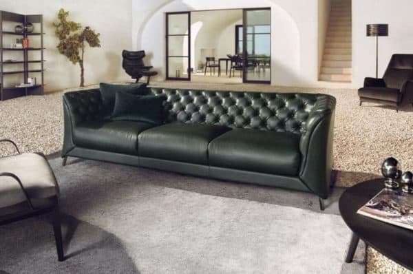 leather sofa, tufted sofa, Natuzzi Italia, sofa