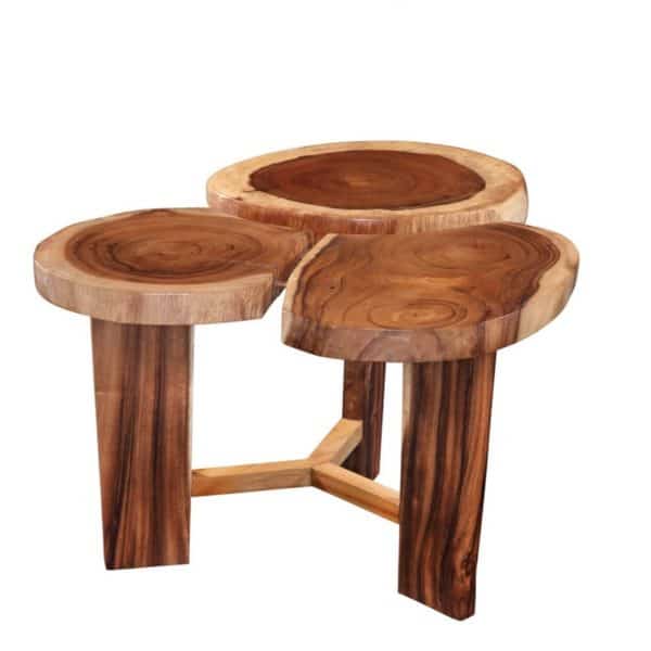 end table, accent table, natural wood end table, modern end table
