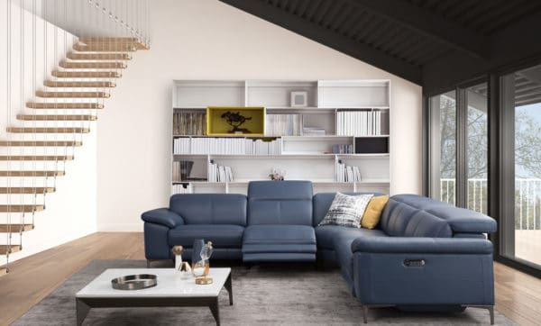 motion sofa, leather sofa, sectional, living room