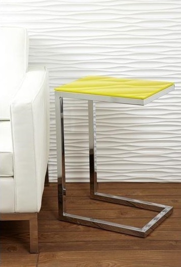 accent table, end table, modern end table, yellow end table