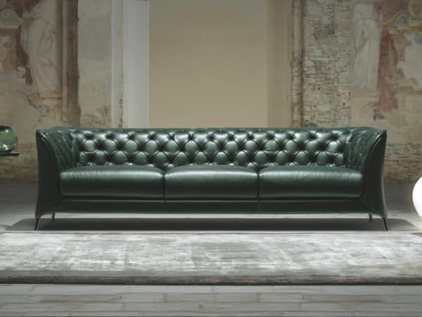 leather sofa, tufted sofa, Natuzzi Italia, sofa